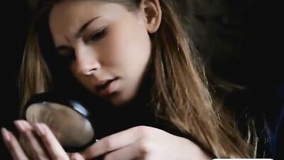 Sweet blonde teenie Anjelica squirting while rubbing