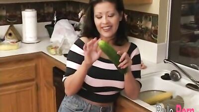 Misty Menendez loves a cucumber in her kitchen.