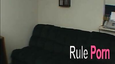 Bamboo's Lingerie Tease and Masturbation on Couch