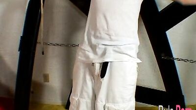 Michael Remmington fucks a blonde in the ass on the couch