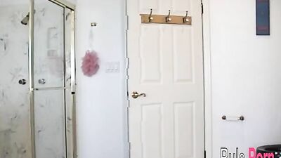 Ashley Blue fucks herself in the bathroom