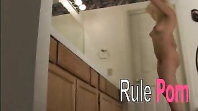 Velvet Rose fucks her tight pussy with a big dildo