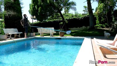 Amadea Emily Poolside Squirting Scene with Terry