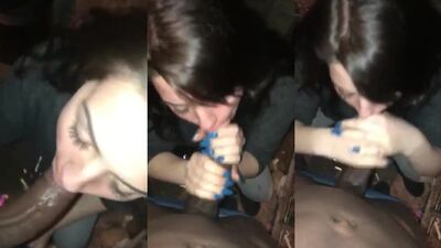 Sloppy Two-Handed BBC Blowjob