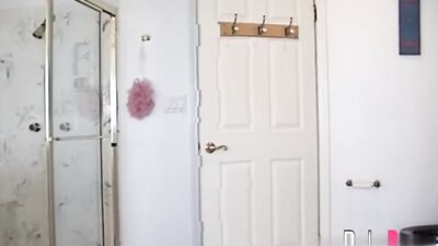 Ashley Blue Gets Wet in a Bathroom Solo