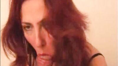 Redhead MILF Gives a Messy Homemade Blowjob