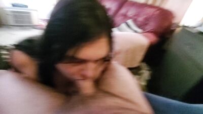 MILF Cumslut Sucks and Deepthroats for Huge Facial