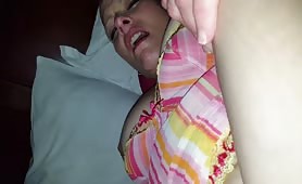 Busty blonde can't handle anal sex