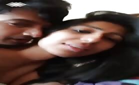 Amateur desi girlfriend gets her cunt fucked from behind 