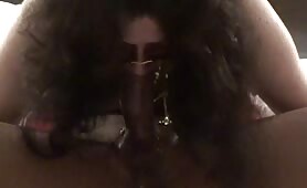 38DD mature lady sucking huge black cock in 69 pose