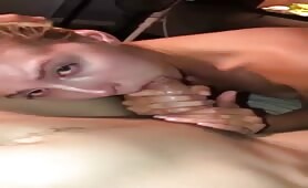 Cute blonde teen gives sexy blowjob 