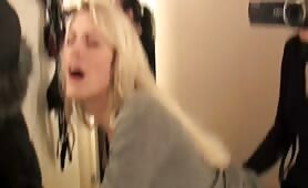 Hot German lesbian babes fucking in the dressing room 
