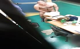 Teachers caught fucking on spy cam 