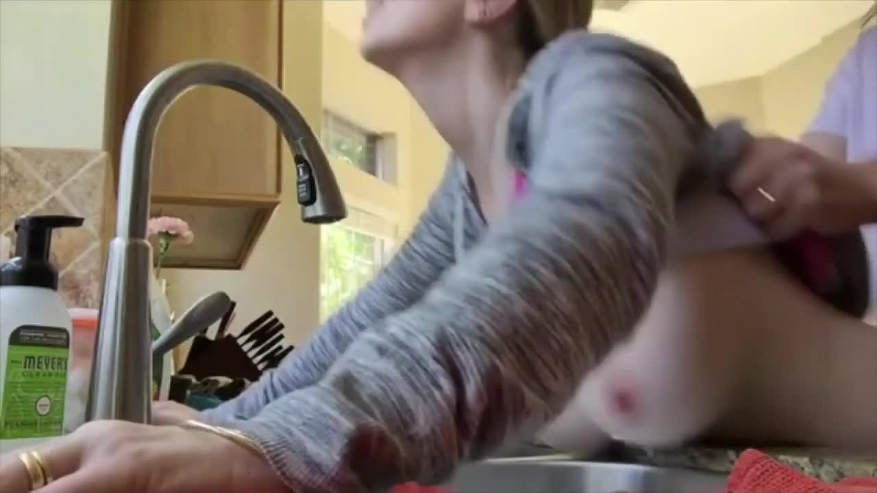 wife fuck on kitchen sink